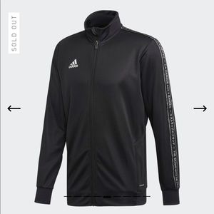 NWT Adidas men’s soccer track jacket, S black
